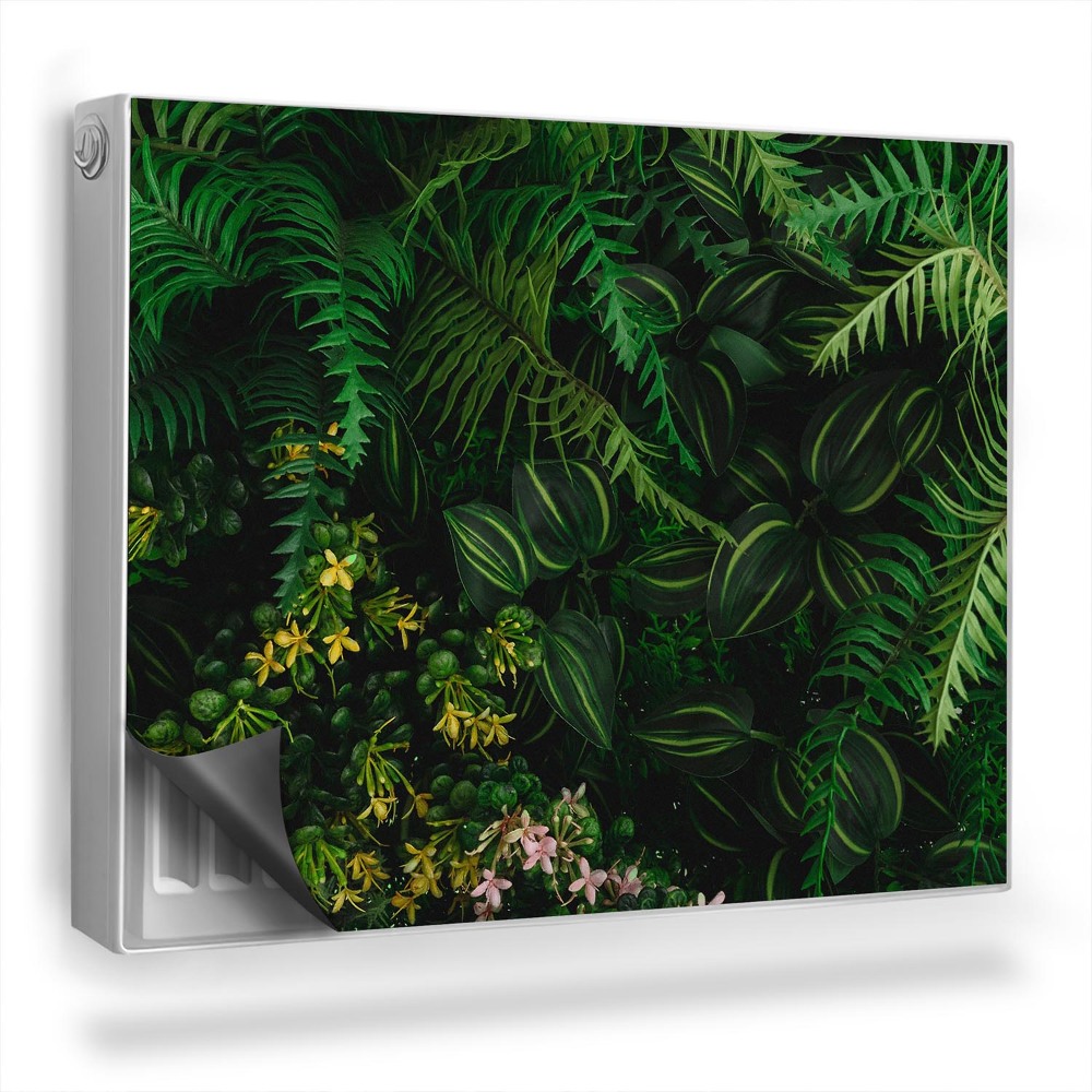 Mata magnetyczna na grzejnik Rośliny z dżungli paprocie mroczny klimat
