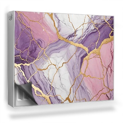 Mata magnetyczna na grzejnik Pastelowe barwy marmuru kamienna płyta