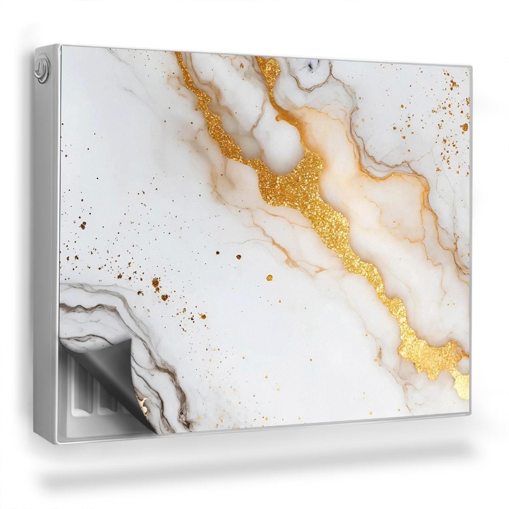 Mata magnetyczna na grzejnik Zdobiony marmur stylowa tekstura kamienia