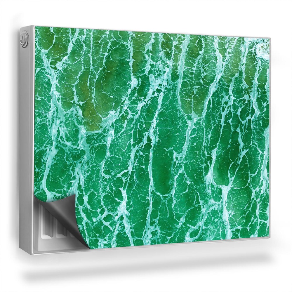 Mata magnesowa na kaloryfer Widok z góry na ocean barwy seledynowe