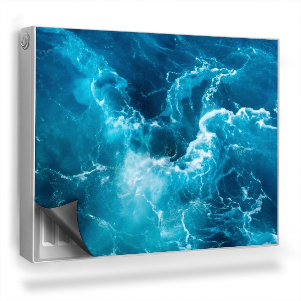 Mata magnetyczna na grzejnik Spieniona fala ocean seledyn granat