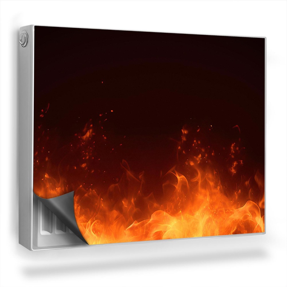 Mata magnetyczna na grzejnik Płonący ogień potężne siły natury