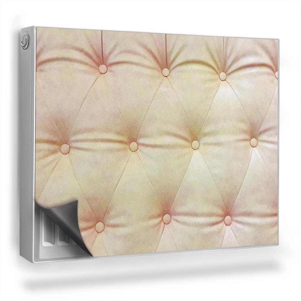 Mata magnesowa na kaloryfer Pikowany materiał zbliżenie jasne tony