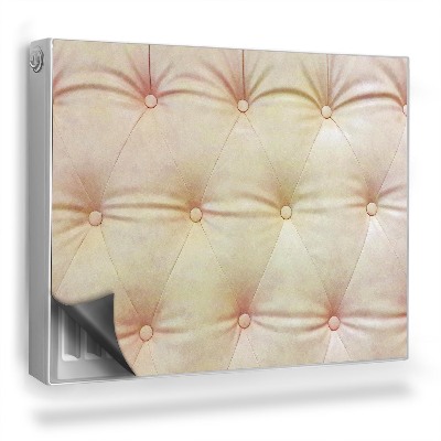 Mata magnesowa na kaloryfer Pikowany materiał zbliżenie jasne tony