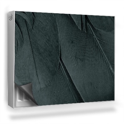 Mata magnetyczna na grzejnik Zbliżenie na strukturę piór mroczny klimat