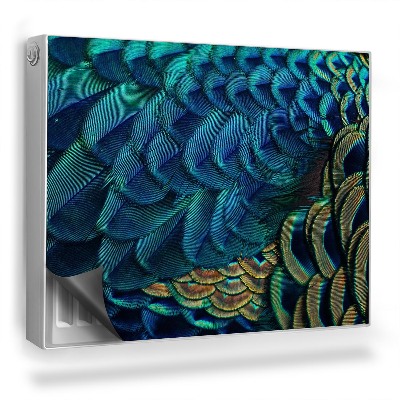 Mata magnesowa na kaloryfer Zbliżenie na kolorowe upierzenie pawia