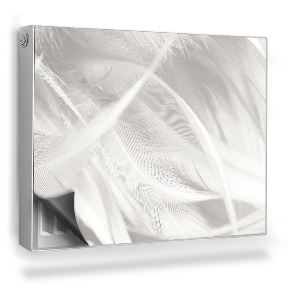 Mata magnetyczna na grzejnik Jasne delikatne piórka styl boho