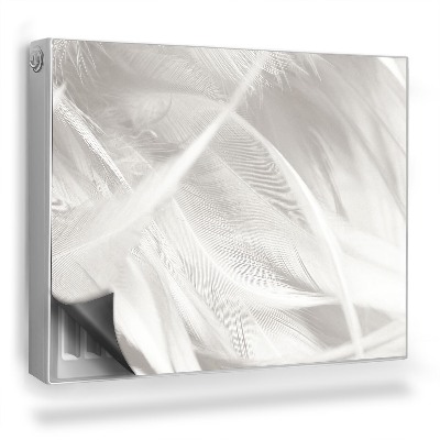 Mata magnetyczna na grzejnik Jasne delikatne piórka styl boho