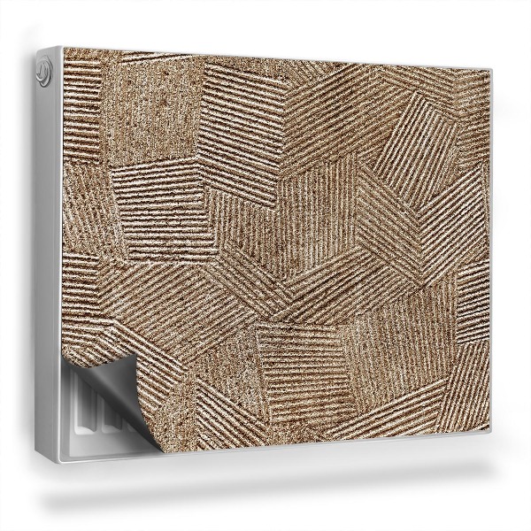 Mata magnetyczna na grzejnik Ślady malarskie, ziemiste, naturalne tony