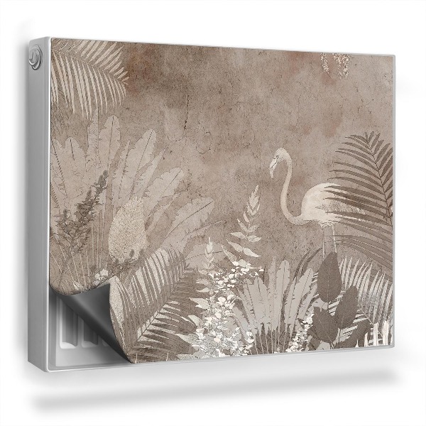 Mata magnesowa na kaloryfer Kształty roślin liści flaminga blade kolory