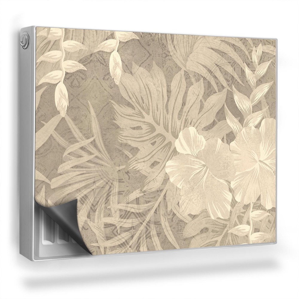 Mata magnetyczna na grzejnik Delikatne kształty kwiatów roślin liści