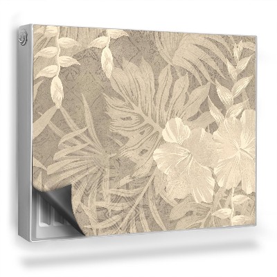 Mata magnetyczna na grzejnik Delikatne kształty kwiatów roślin liści