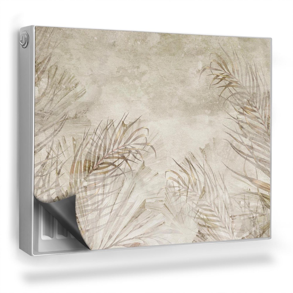 Mata magnesowa na kaloryfer Linearne kształty roślinne tło akwarelowe