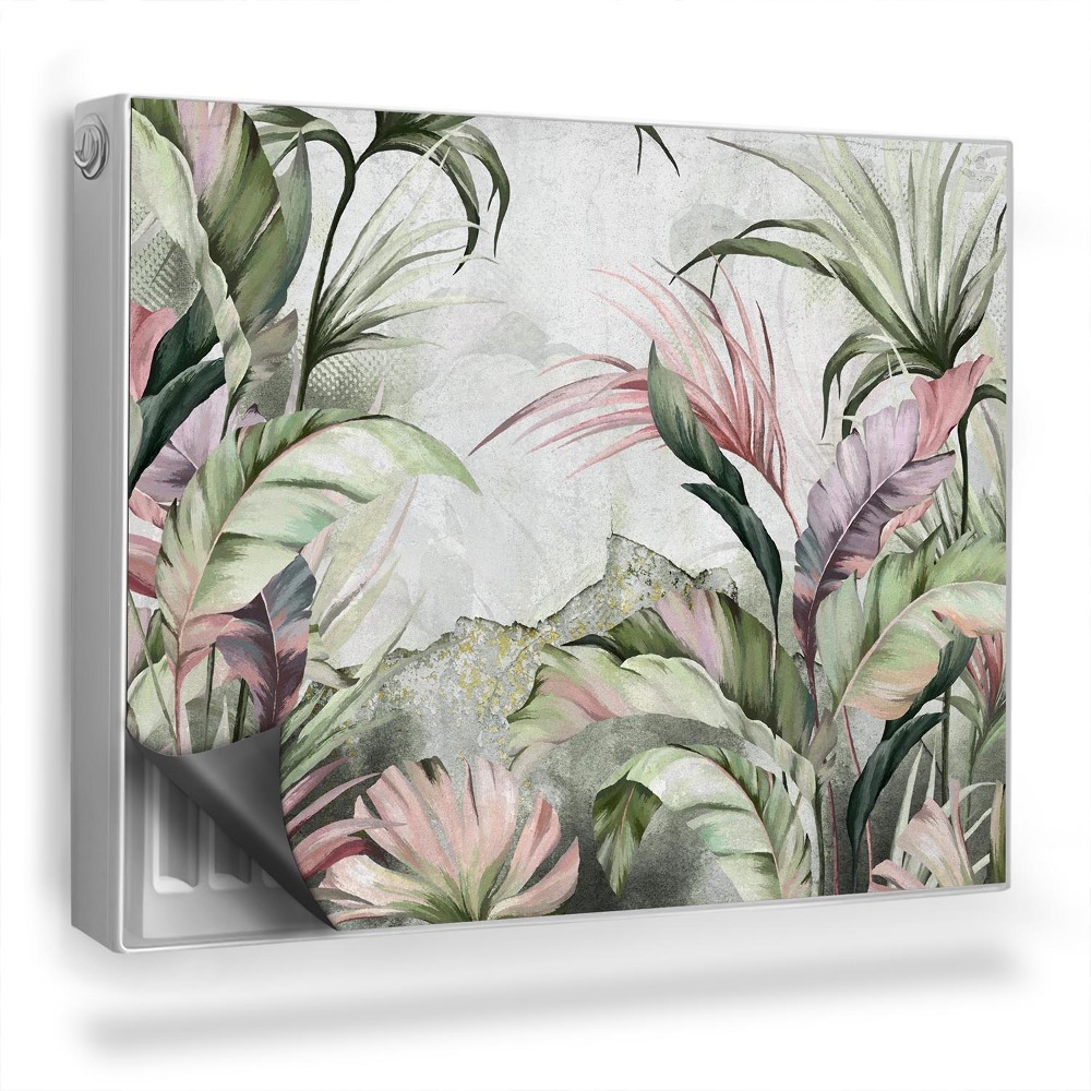 Mata magnesowa na kaloryfer Malowane tropikalne rośliny liście bananowca