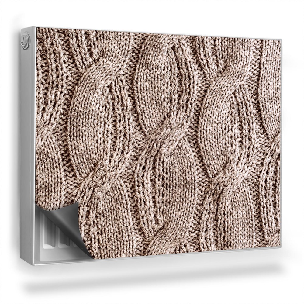 Mata magnesowa na kaloryfer Wełniany gęsty splot, ciepłe barwy, zoom