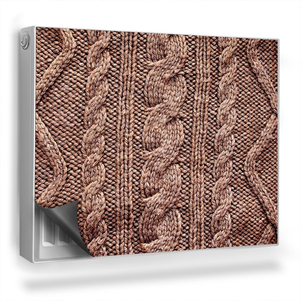 Mata magnesowa na kaloryfer Wełniany geometryczny splot ziemiste barwy