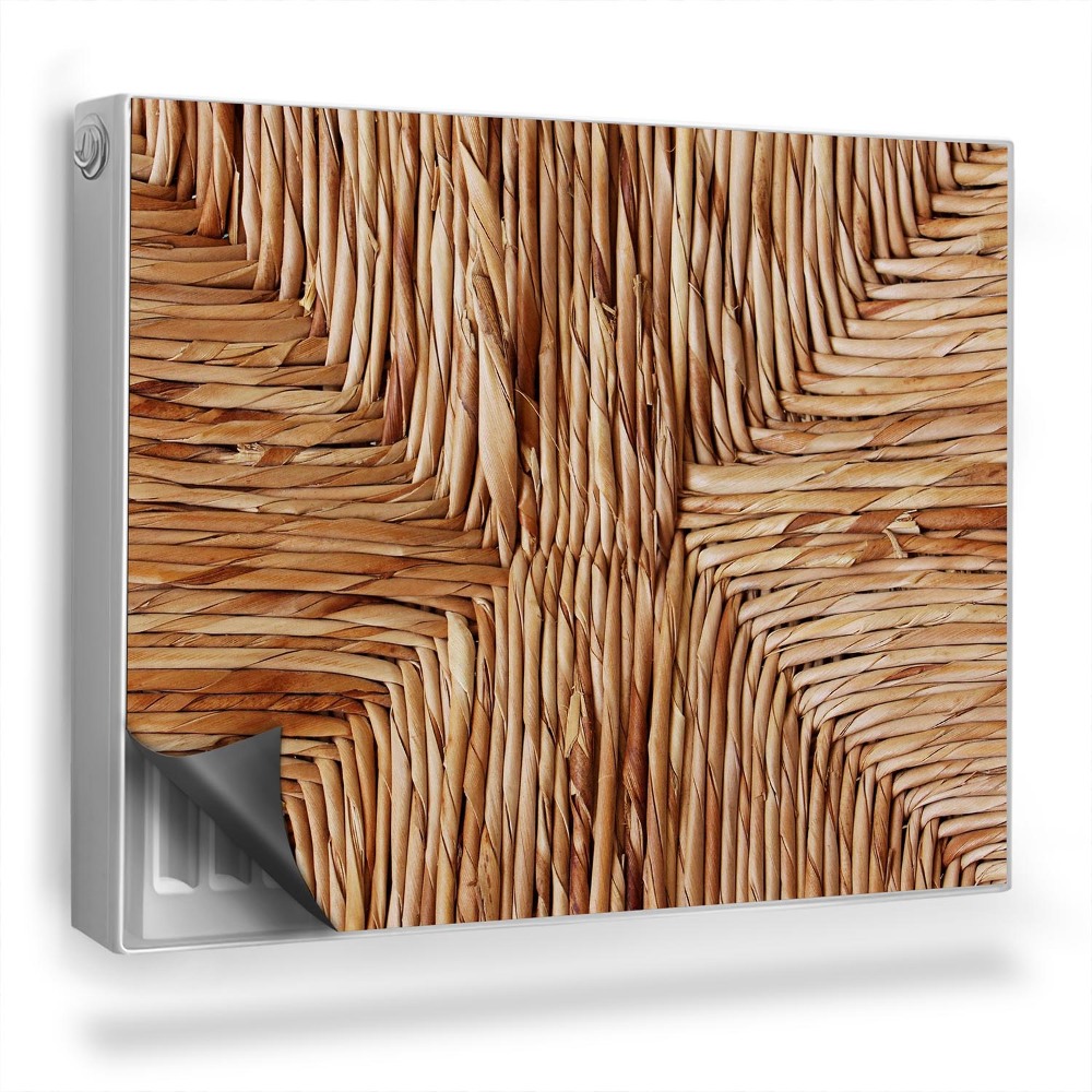 Mata magnetyczna na grzejnik Wiklinowy splot zbliżenie barwy ciepłe