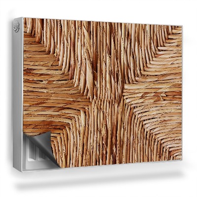 Mata magnetyczna na grzejnik Wiklinowy splot zbliżenie barwy ciepłe