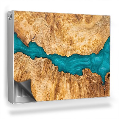 Mata magnesowa na kaloryfer Jasne drewno o nietypowych słojach i żywica