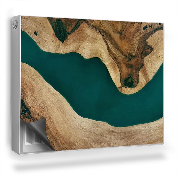 Mata magnetyczna na grzejnik Naturalne drewno, wyraźne słoje, żywica