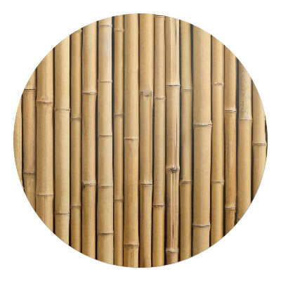 Mata na podłogę pod krzesło okrągła Bambusowy wzór