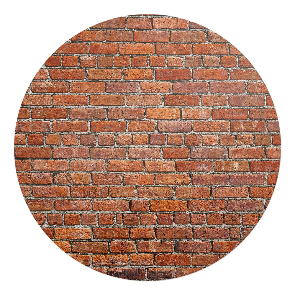 Podkładka pod krzesło obrotowe okrągła Ceglana ściana