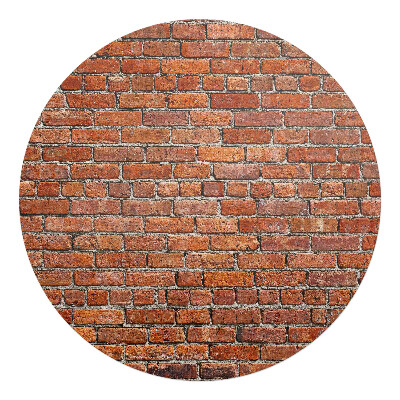 Podkładka pod krzesło obrotowe okrągła Ceglana ściana