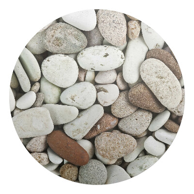 Mata pod fotel biurowy okrągła Kamienie na plaży