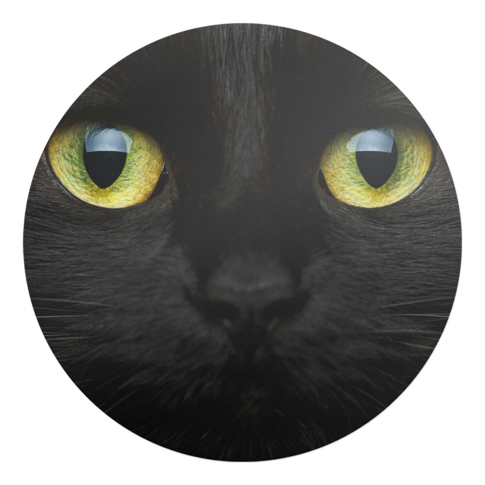 Podkładka pod krzesło obrotowe okrągła Kocie oczy z bliska