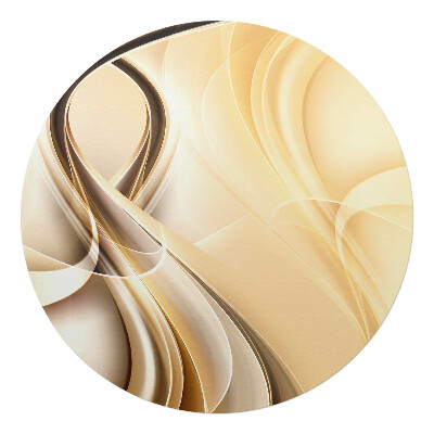 Mata na podłogę pod krzesło okrągła Abstrakcyjne fale