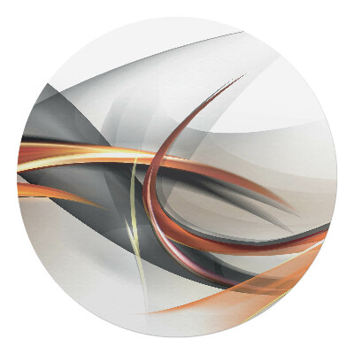 Mata na podłogę pod krzesło okrągła Dynamiczne fale