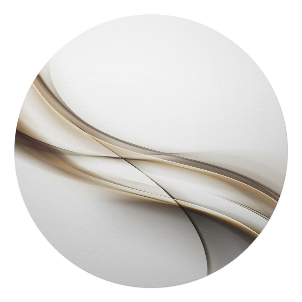 Mata pod fotel biurowy okrągła Abstrakcyjne fale