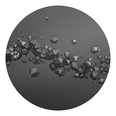 Mata na podłogę pod krzesło okrągła Geometryczne bryły 3D