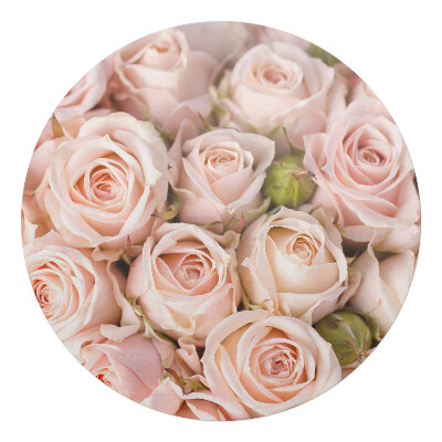 Podkładka pod krzesło okrągła Bukiet różany