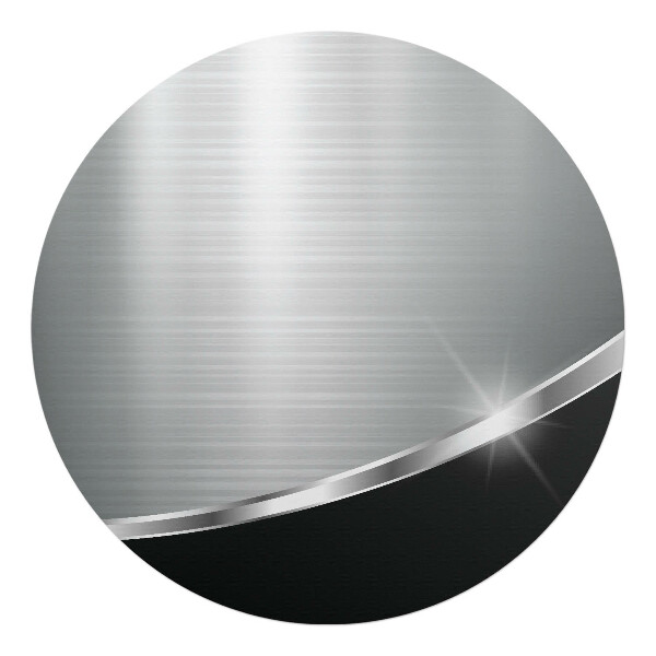 Mata na podłogę pod krzesło okrągła Metaliczna powierzchnia