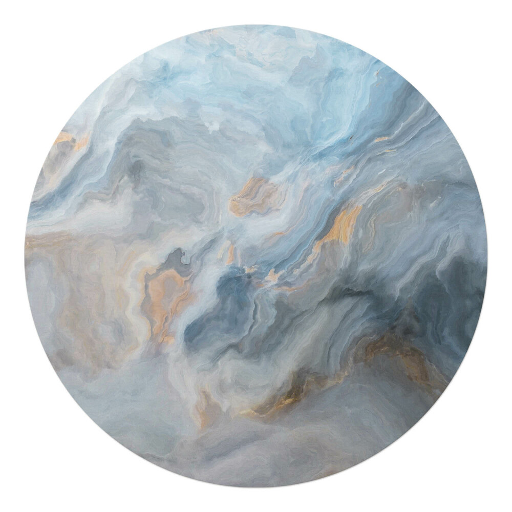 Mata na podłogę pod krzesło okrągła Abstrakcyjne fale