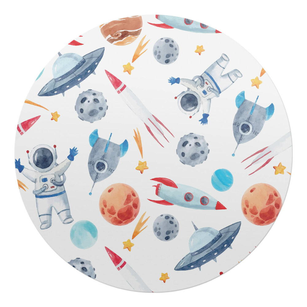 Podkładka pod krzesło okrągła Kosmiczny wzór