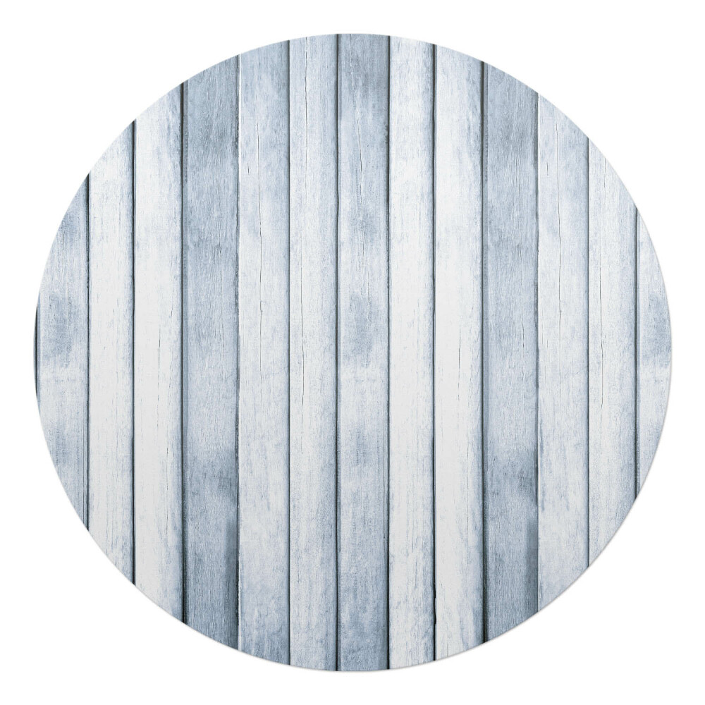 Mata pod fotel biurowy okrągła Drewniane deski pionowo