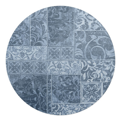 Podkładka pod krzesło obrotowe okrągła Ornamentowe kafelki