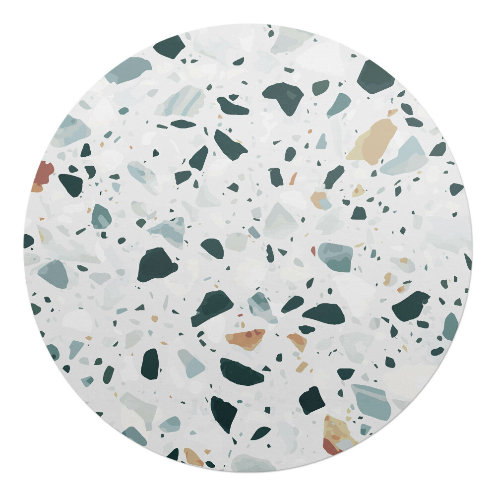Podkładka pod krzesło obrotowe okrągła Mozaika terrazzo