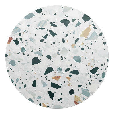 Podkładka pod krzesło obrotowe okrągła Mozaika terrazzo