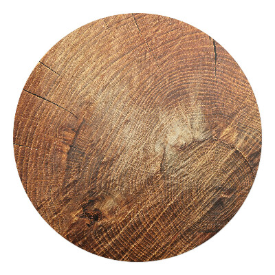 Mata na podłogę pod krzesło okrągła Słoje drzewa
