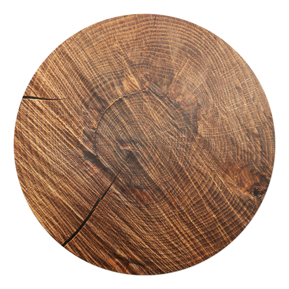 Podkładka pod krzesło obrotowe okrągła Słoje drewna