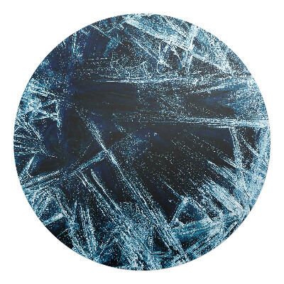 Mata pod krzesło okrągła Lodowe wzory abstrakcji