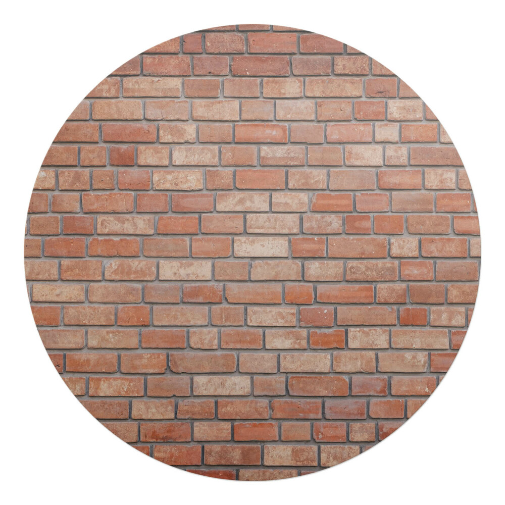 Podkładka pod krzesło okrągła Ceglana ściana wzór