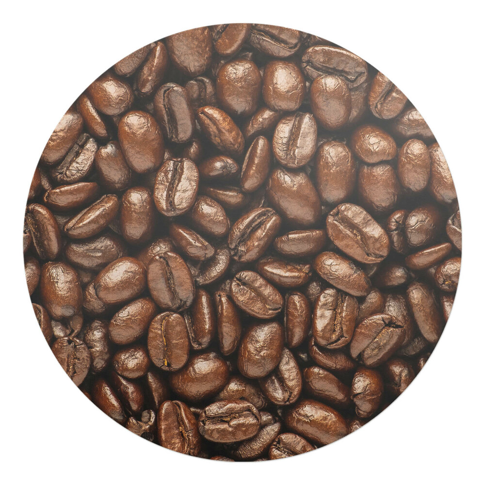Mata na podłogę pod krzesło okrągła Ziarna kawy w zbliżeniu