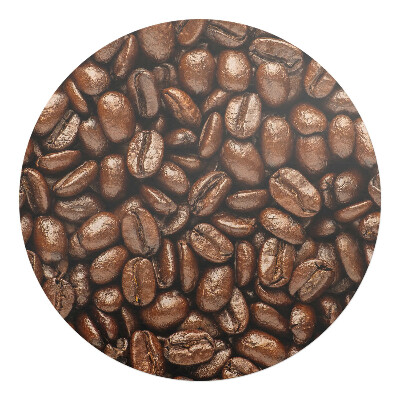 Mata na podłogę pod krzesło okrągła Ziarna kawy w zbliżeniu