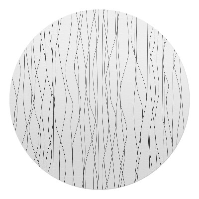 Mata na podłogę pod krzesło okrągła Faliste linie