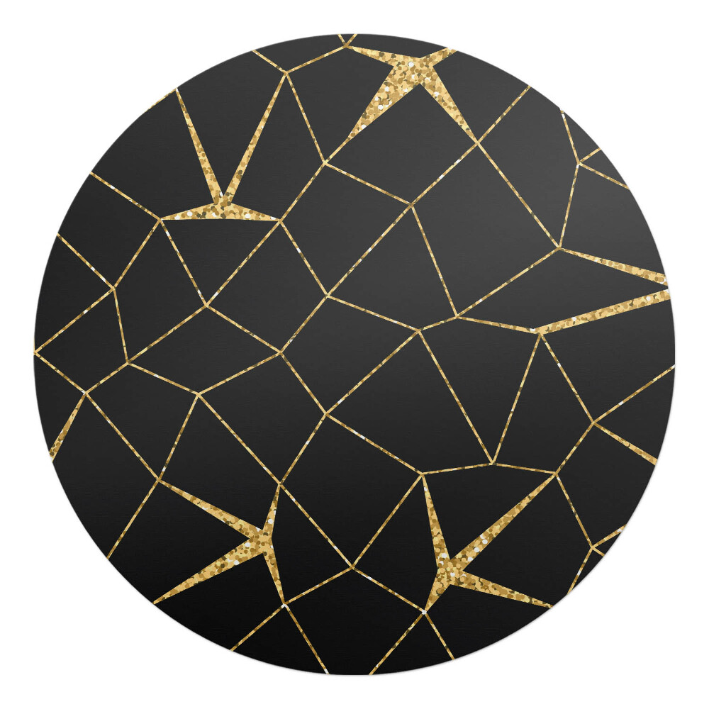 Mata pod krzesło okrągła Geometryczny wzór linii