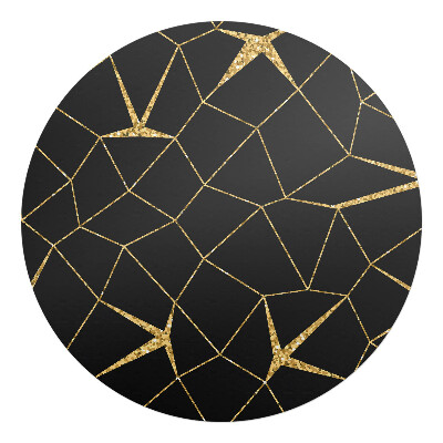 Mata pod krzesło okrągła Geometryczny wzór linii